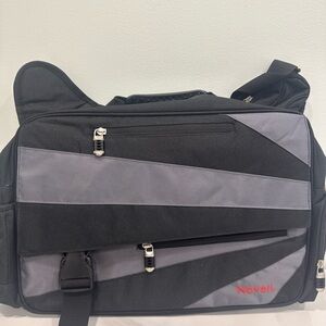 Black and Gray Men's Messenger Bag